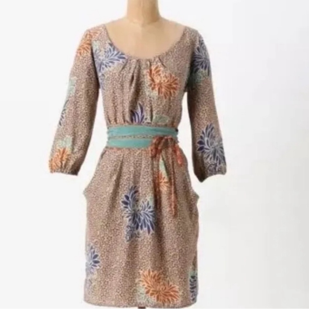 Anthropologie Corey Lynn Calter 100% Silk Obe Dress